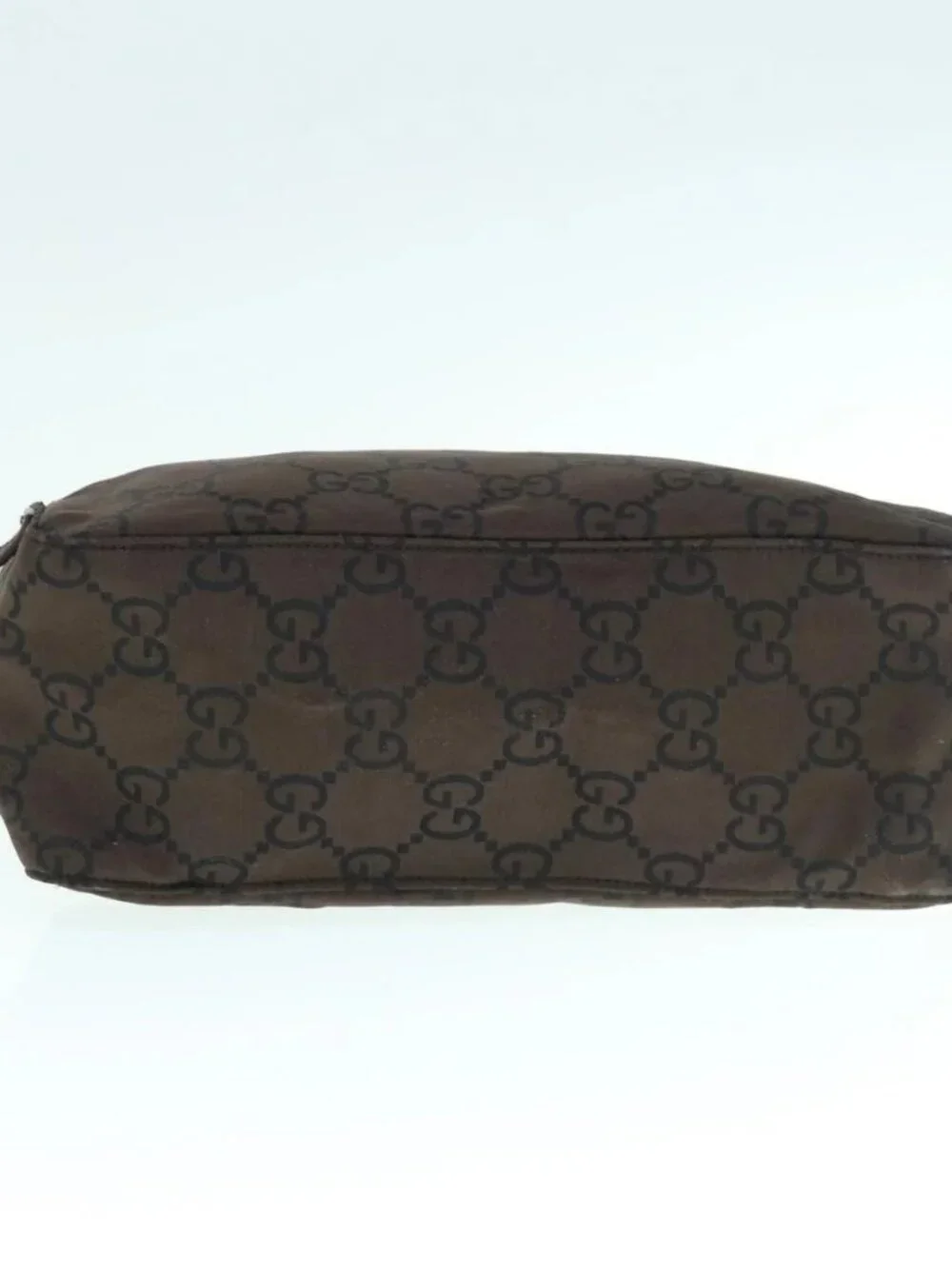 GUCCI GG Canvas Clutch Bag Dark Brown 112253 Auth 62829